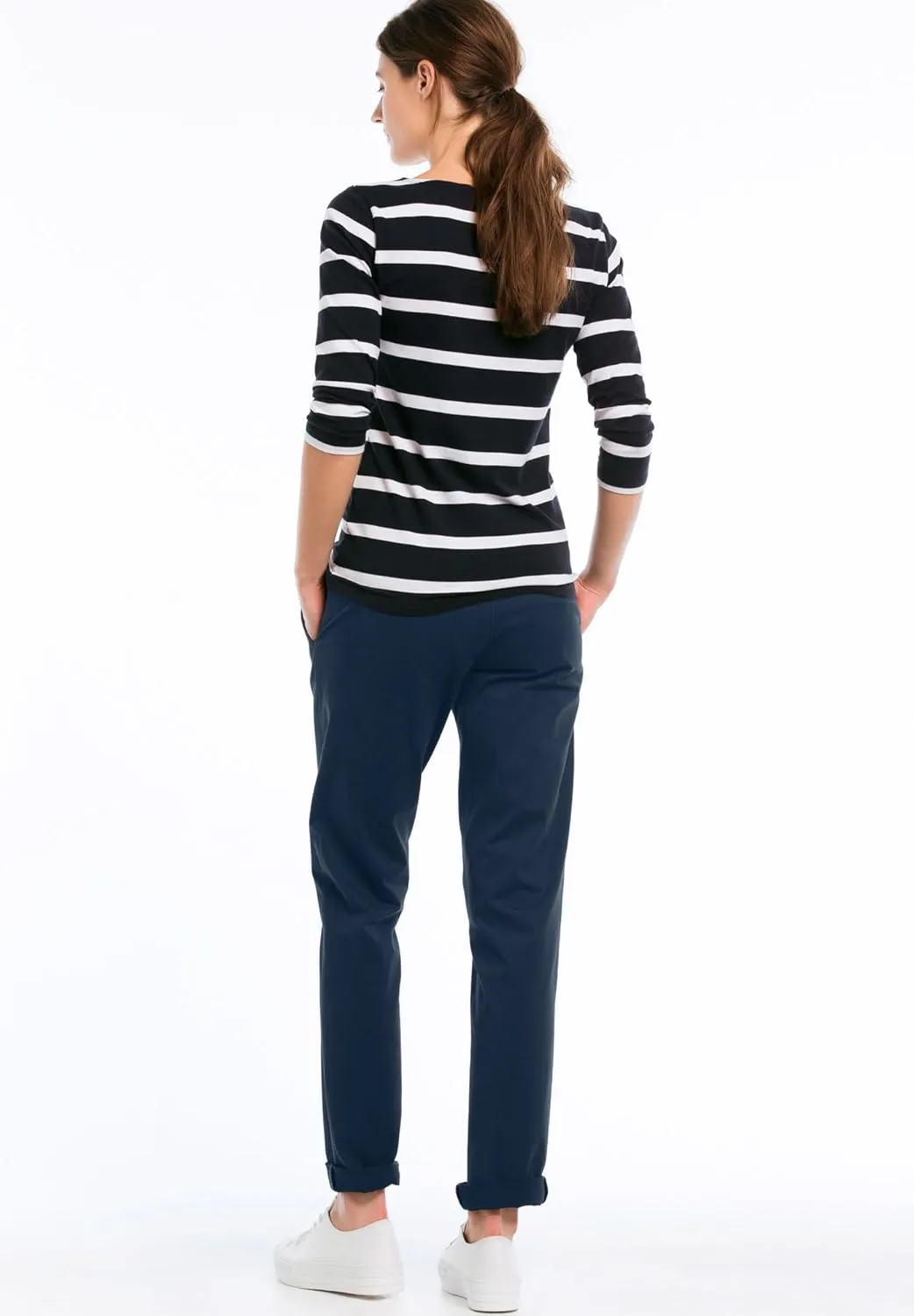 ellos Comfortable Women's Plus Size Modern Stretch Chino Pants Slim Fit Work & Casual
