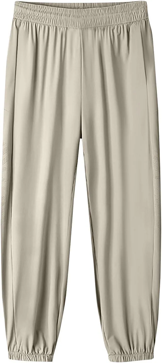 GOFULY Beeswan Pants for Women Stretch Plus Size Quick Drying Pants Drawstring Casual Beeswan Pant Straight with Pockets