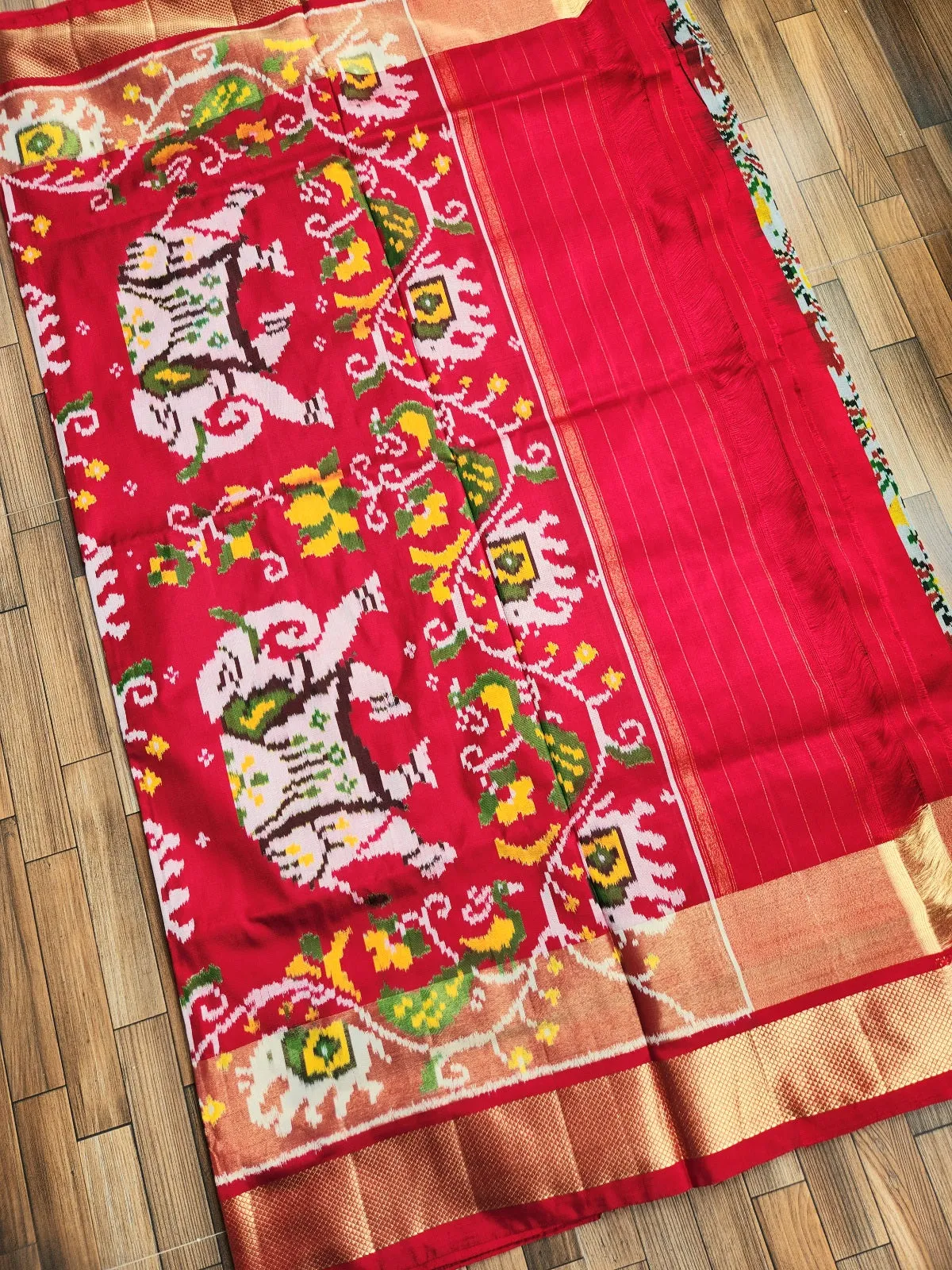 IKAT PATOLA SILK SAREE - GAJJA