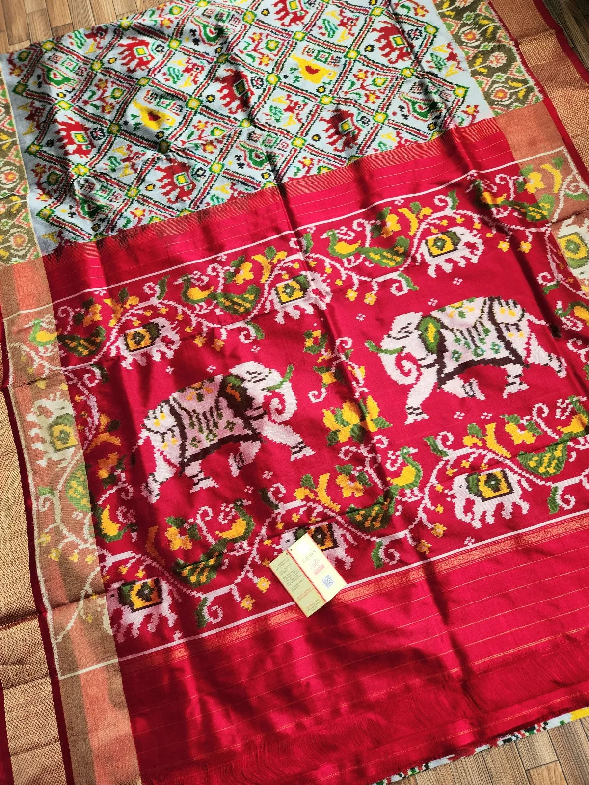 IKAT PATOLA SILK SAREE - GAJJA