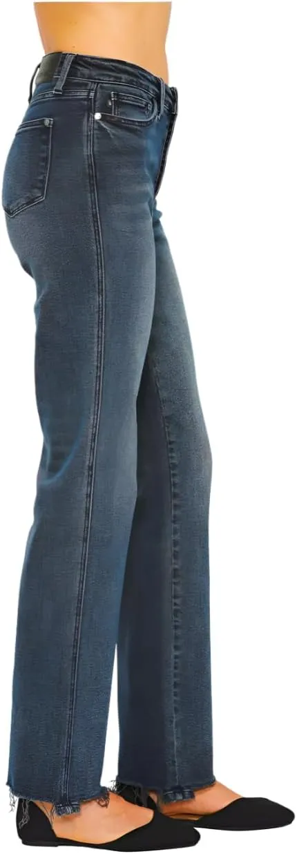 Judy Blue Button Fly Dark Wash Straight Jeans