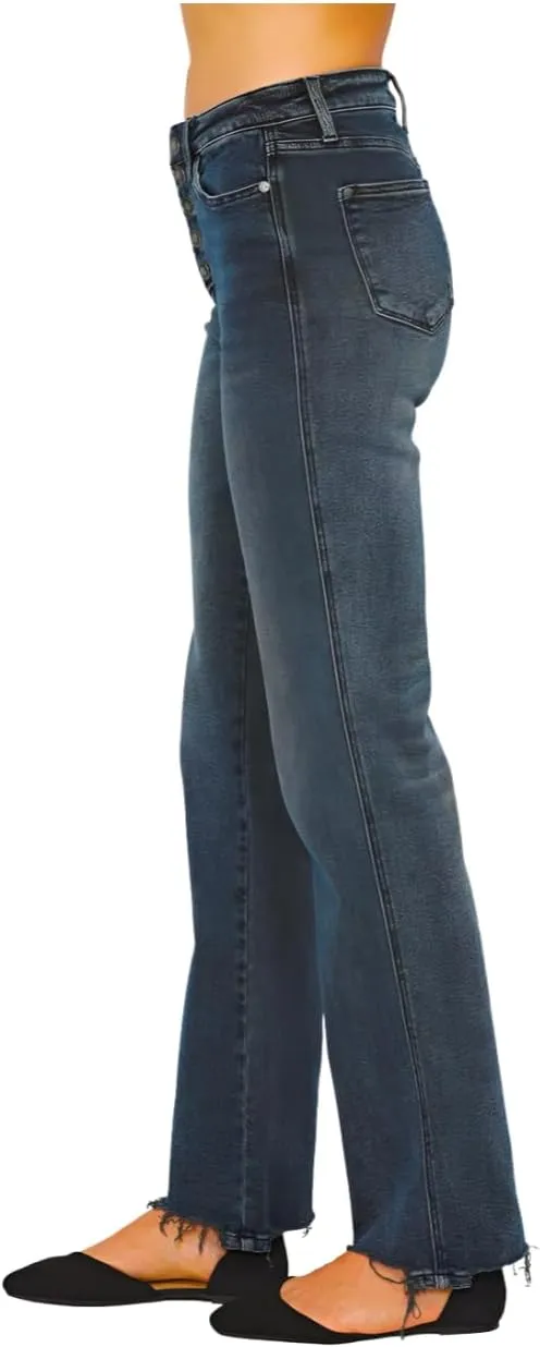 Judy Blue Button Fly Dark Wash Straight Jeans