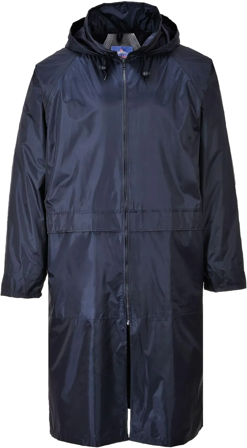 Portwest Classic Rain Coat Adult Waterproof Long Protection Hooded Work Wear Trench