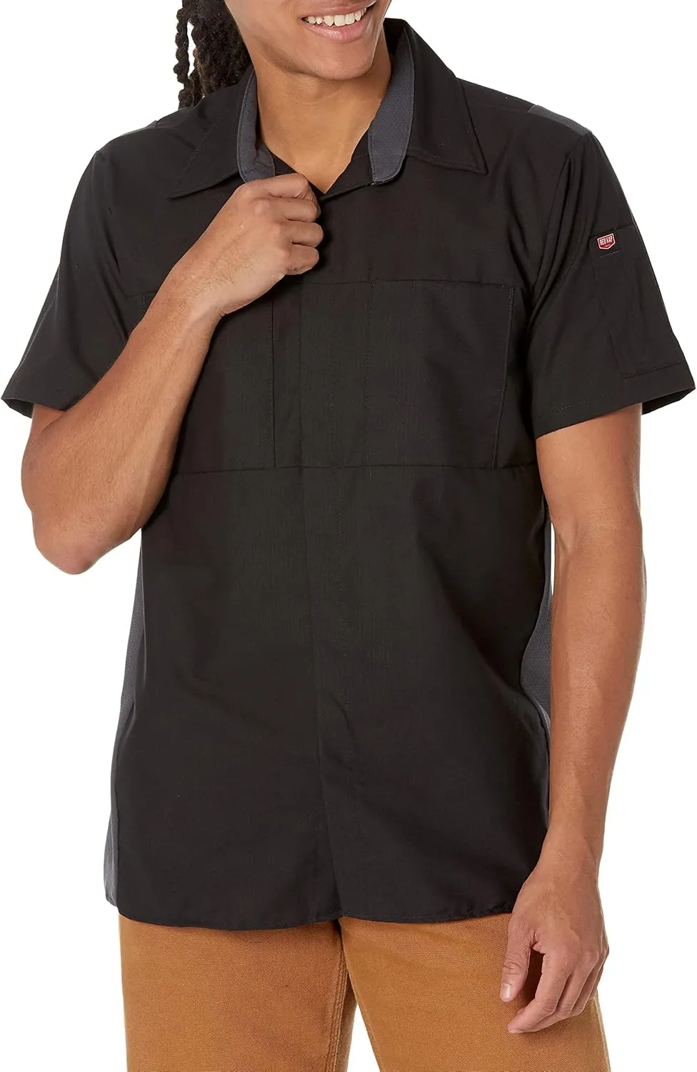 Red Kap Men's Short Sleeve Performance Plus Shop Shirt with Oilblok Technology