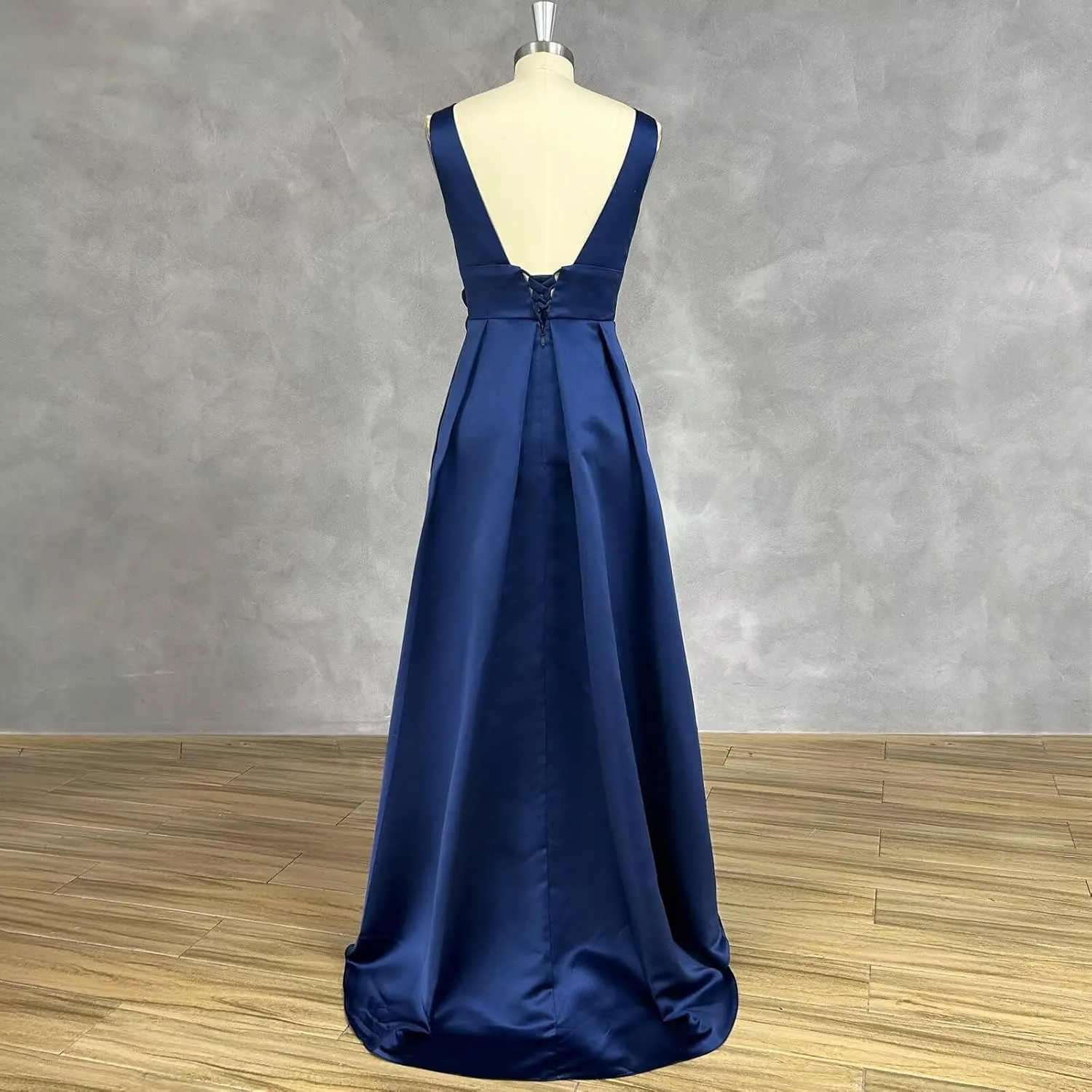 SHANDUAO 3D Flower Satin Mother of The Bride Dresses Hi-Low Formal Gown with Train