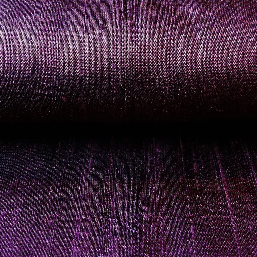 Silk Clutch Bag in Aubergine