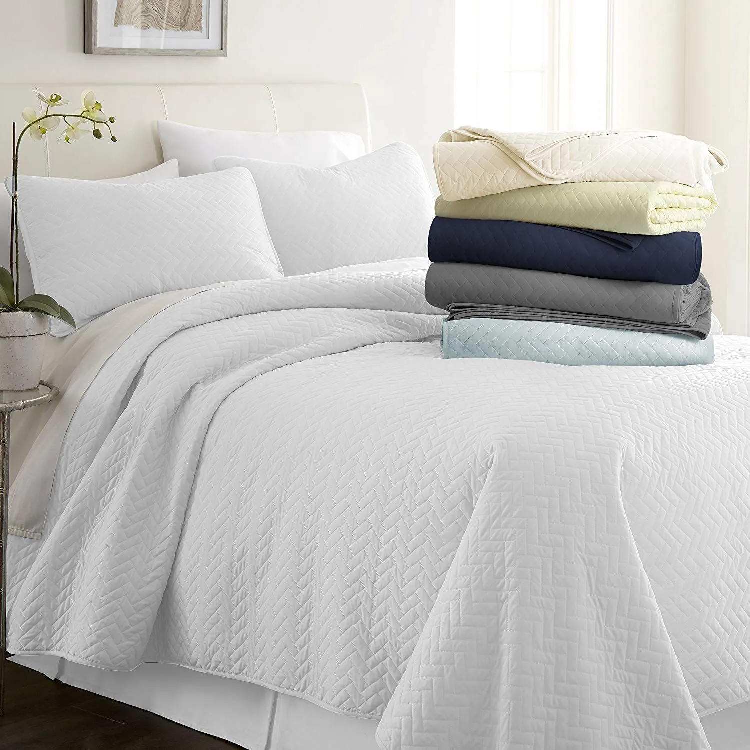 Simply Soft Quilted Coverlet Set - Assorted Styles