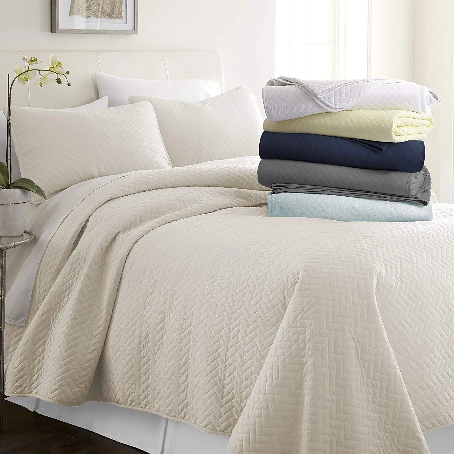 Simply Soft Quilted Coverlet Set - Assorted Styles