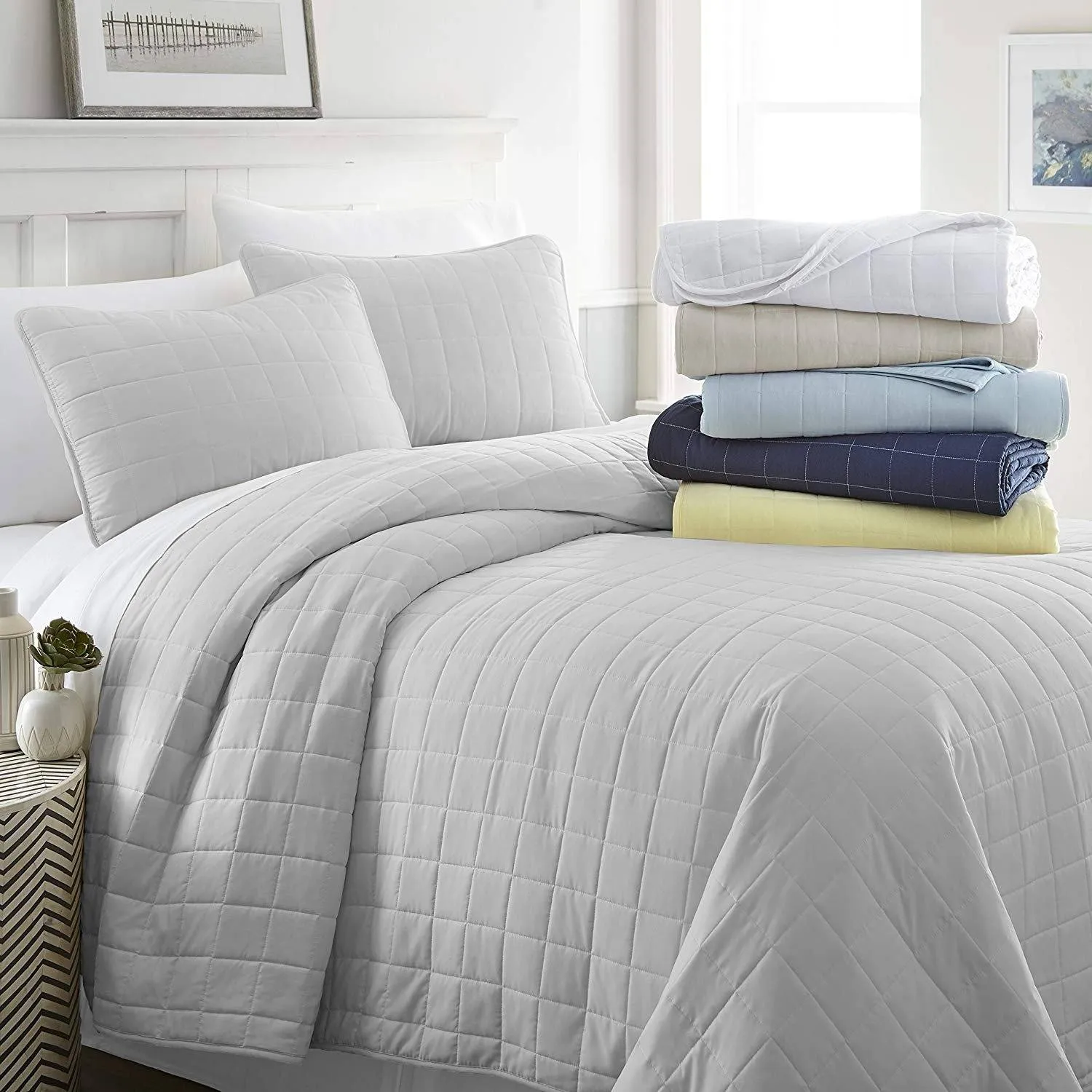 Simply Soft Quilted Coverlet Set - Assorted Styles