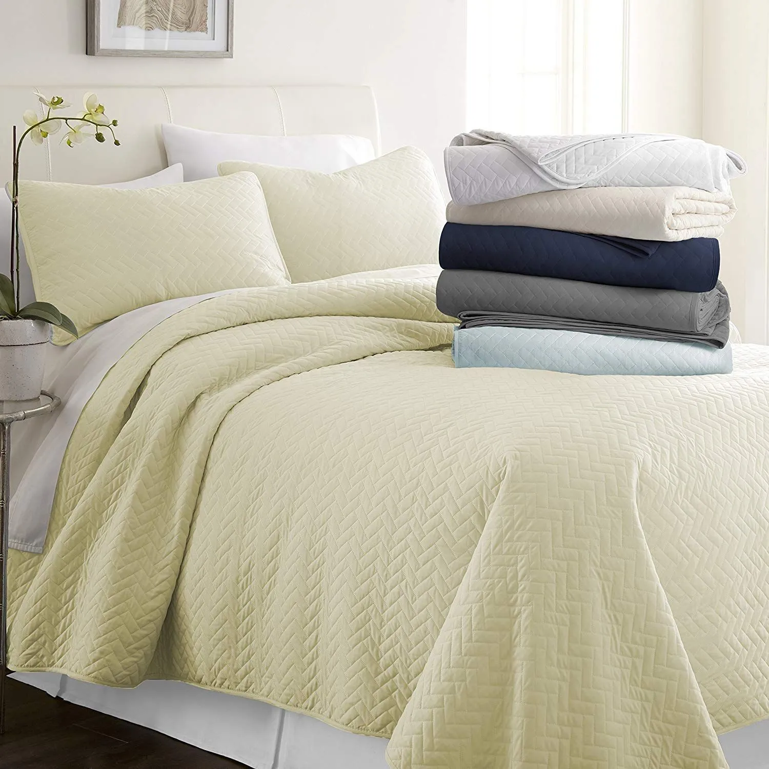 Simply Soft Quilted Coverlet Set - Assorted Styles