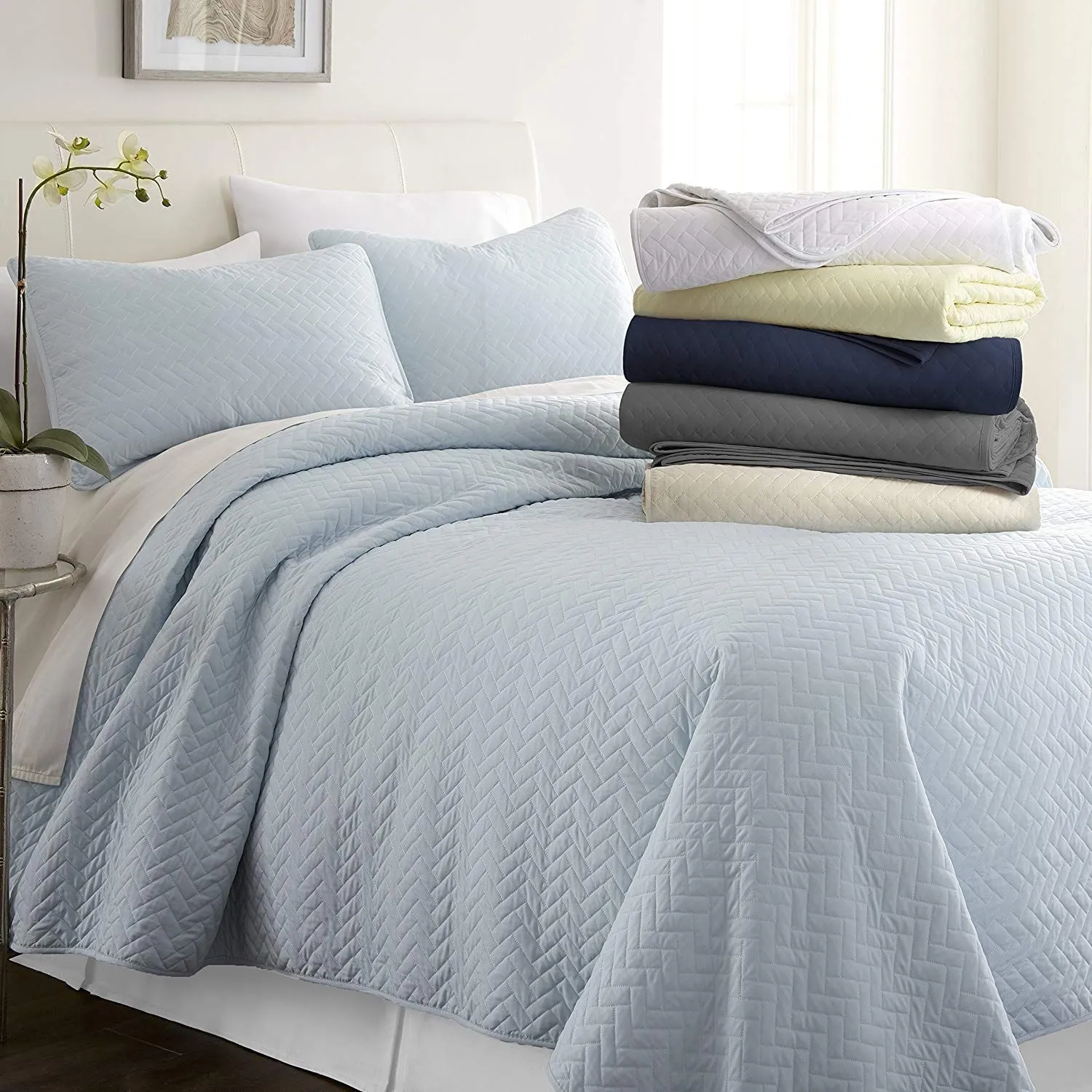 Simply Soft Quilted Coverlet Set - Assorted Styles