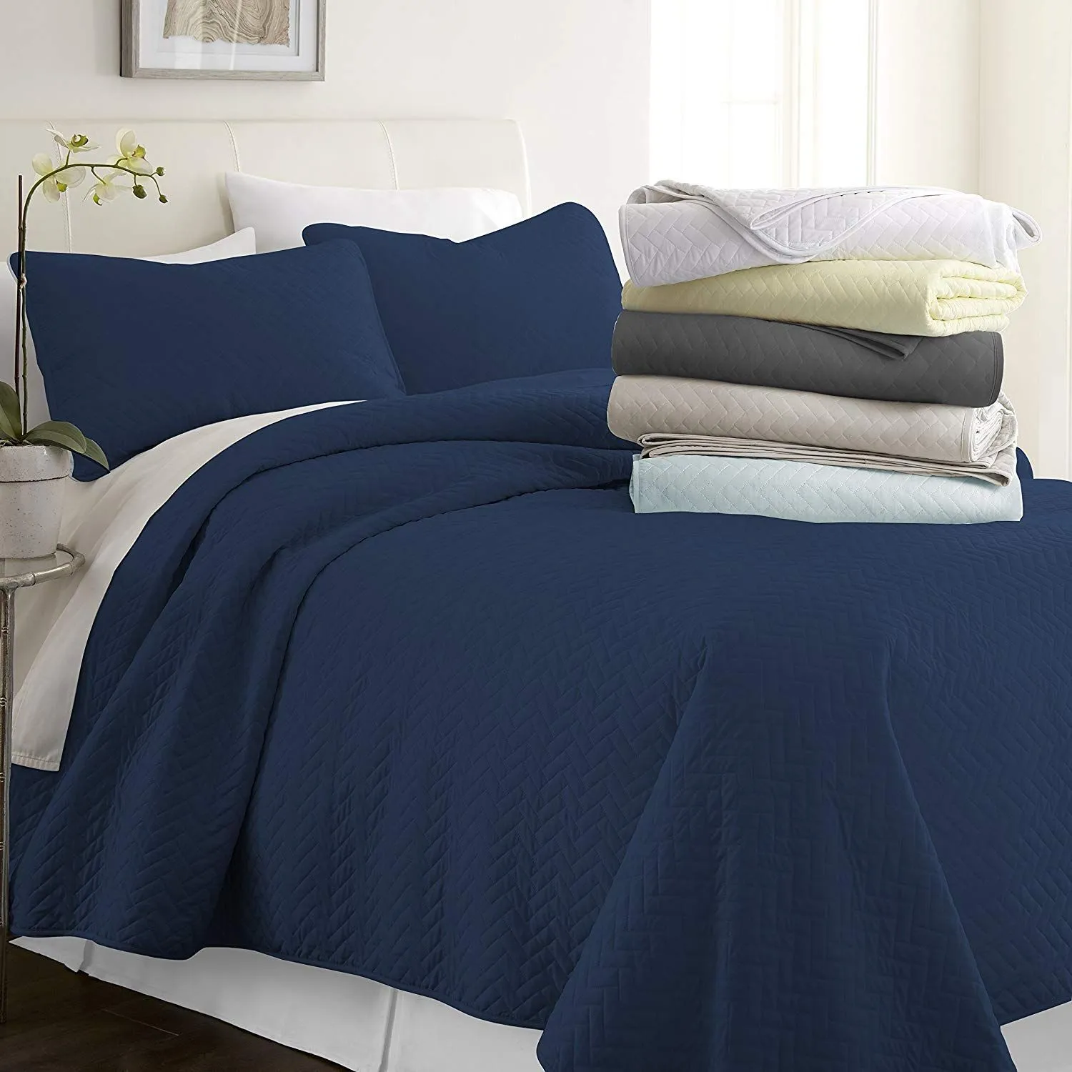 Simply Soft Quilted Coverlet Set - Assorted Styles