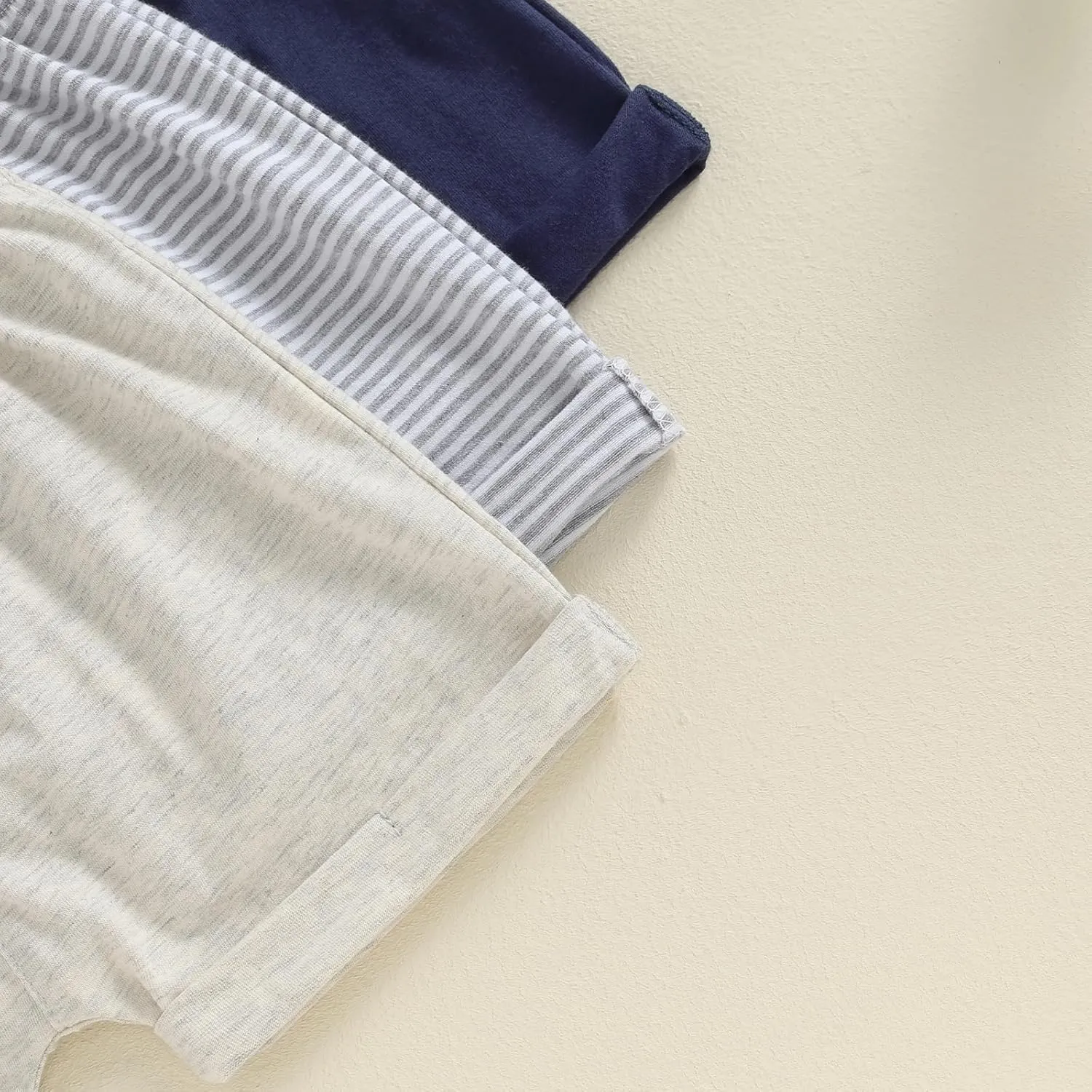 Toddler Baby Boy Shorts 3-Pack Elastic Waist Casual Pull On Cotton Shorts 12M 18M 2T Jogger Shorts for Kids