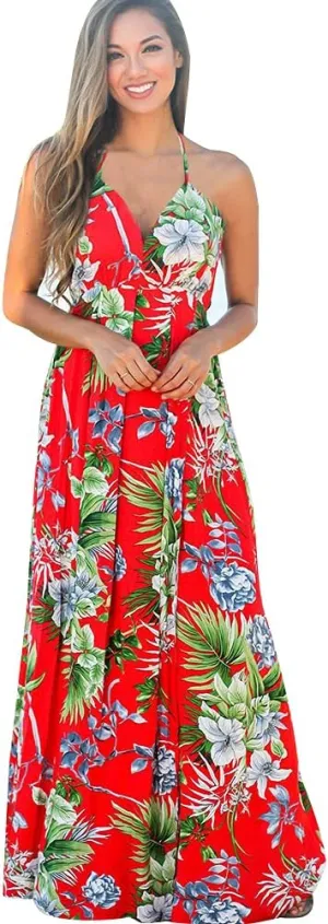 Women Transformer Convertible Multi Way Wrap V-Neck Wedding Bridesmaid Dress Halter Ombre Floral Long Evening Prom Maxi Dress