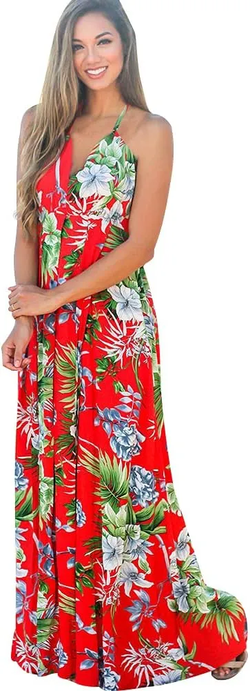 Women Transformer Convertible Multi Way Wrap V-Neck Wedding Bridesmaid Dress Halter Ombre Floral Long Evening Prom Maxi Dress