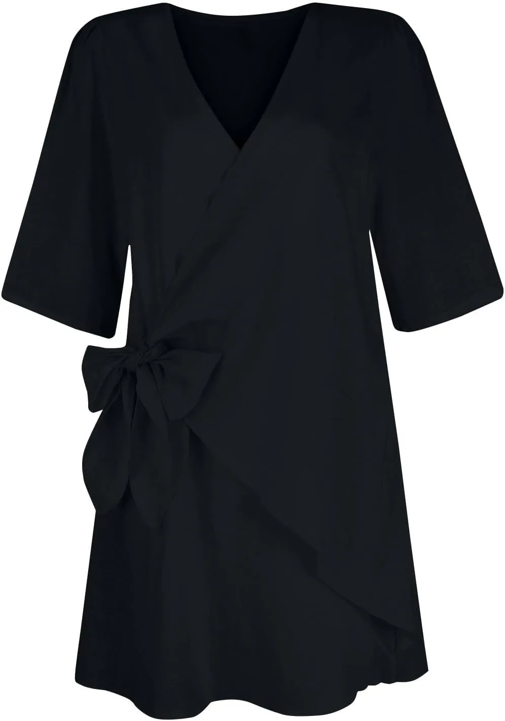Womens Linen Mini Dress Summer Cross V-Neck Half Sleeve Dresses Casual Lightweight Wrap Tie Waist Bodycon Dresses