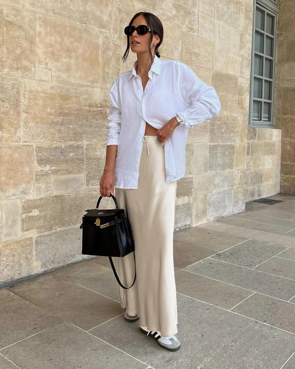 Womens Satin Maxi Skirt High Waisted Silk Elegant A Line Cocktail Party Long Skirts